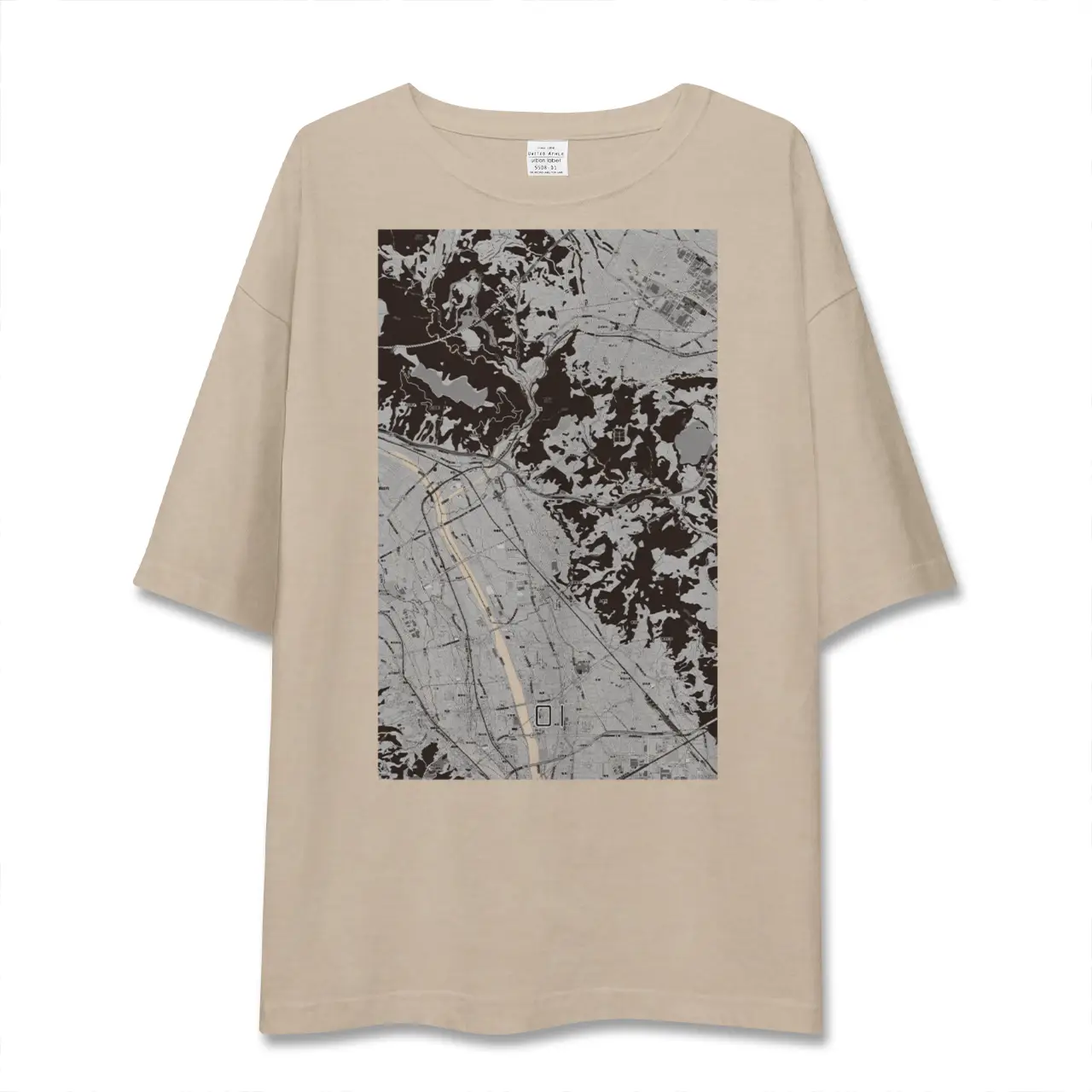 【大井(神奈川県)】地図柄ビッグシルエットTシャツ