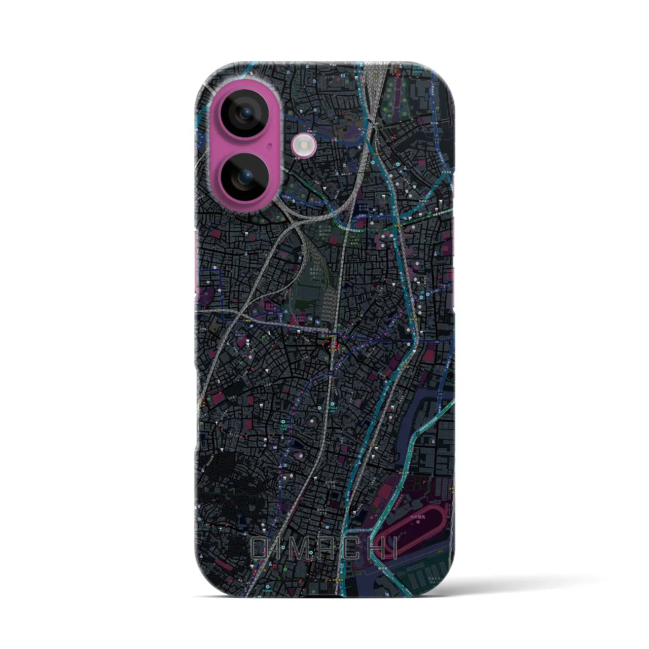 【大井町(東京都)】地図柄iPhoneケース(バックカバータイプ)