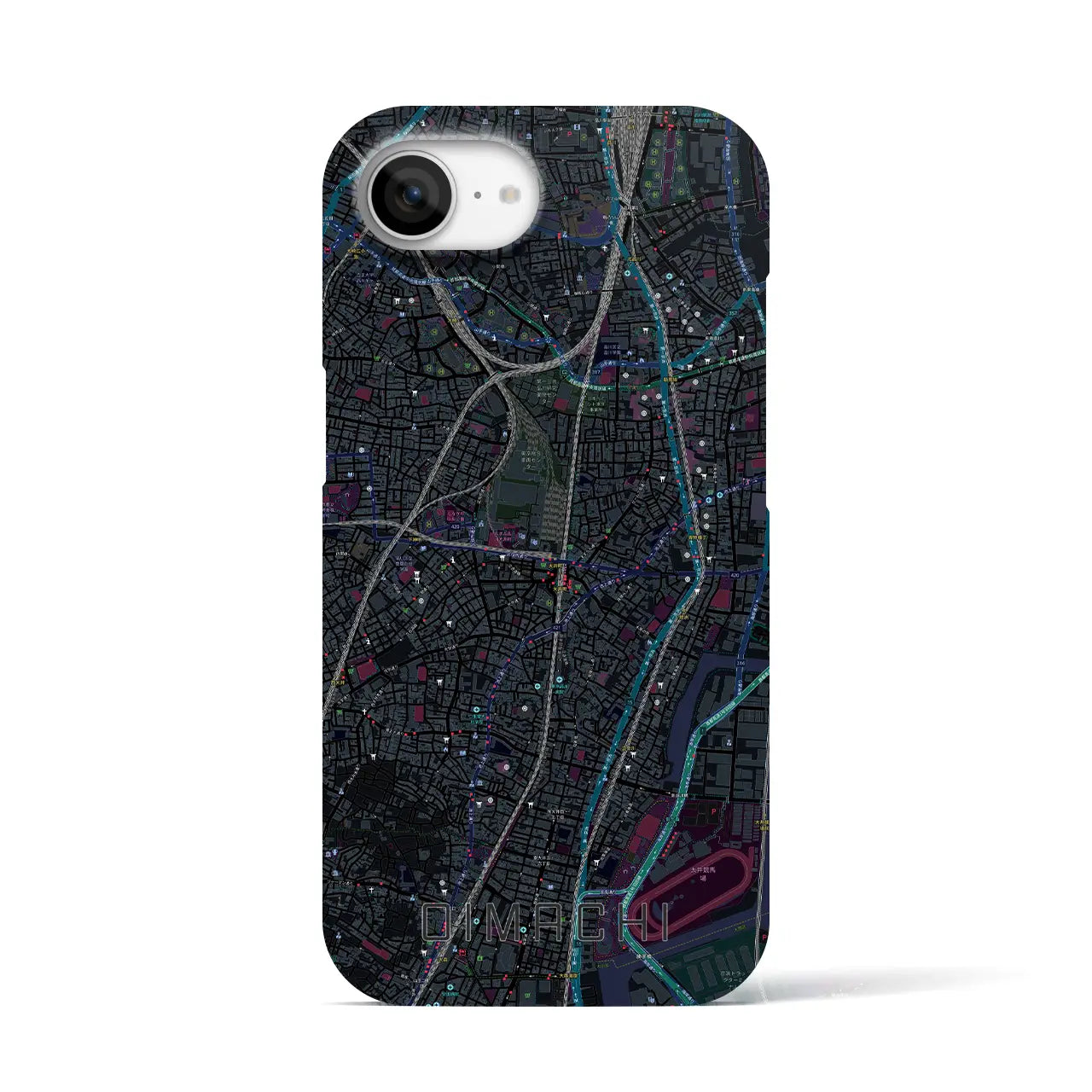 【大井町(東京都)】地図柄iPhoneケース(バックカバータイプ)