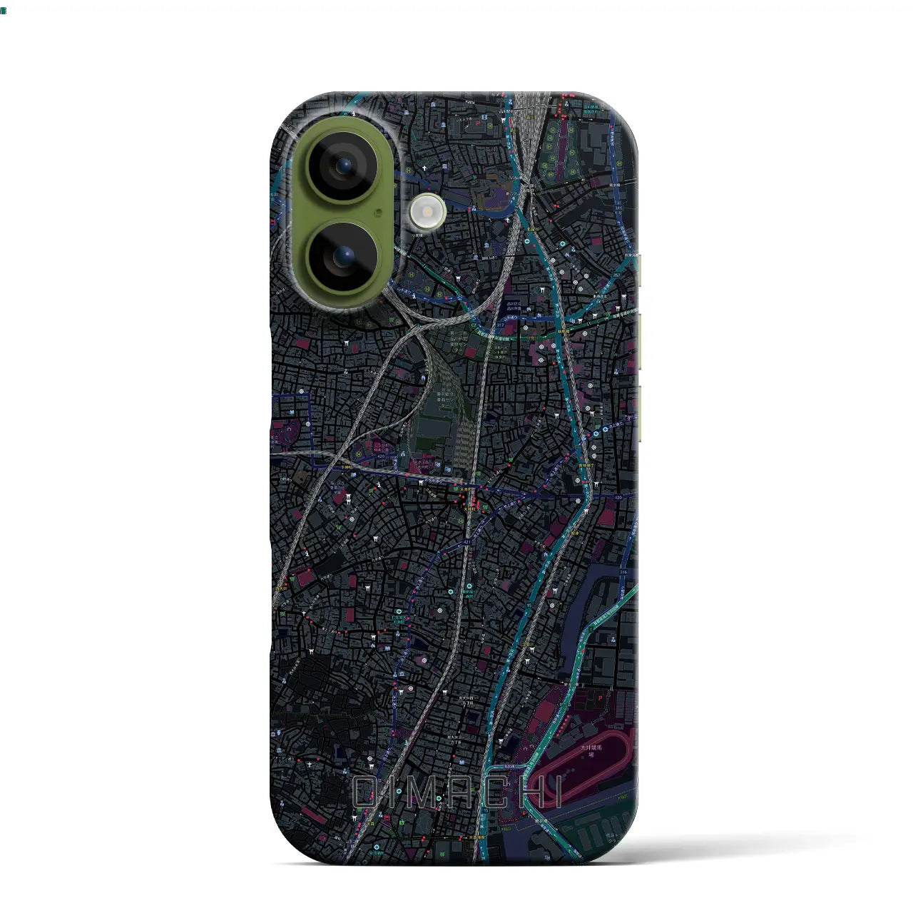 【大井町(東京都)】地図柄iPhoneケース(バックカバータイプ)