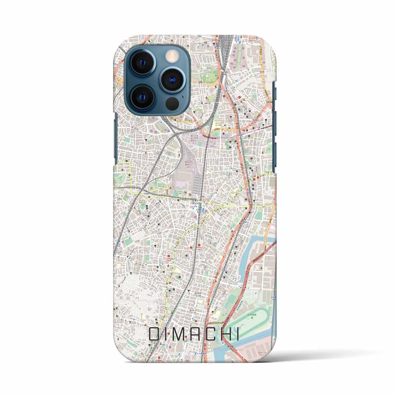 【大井町(東京都)】地図柄iPhoneケース(バックカバータイプ)