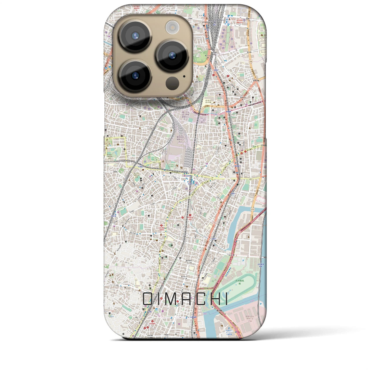 【大井町(東京都)】地図柄iPhoneケース(バックカバータイプ)