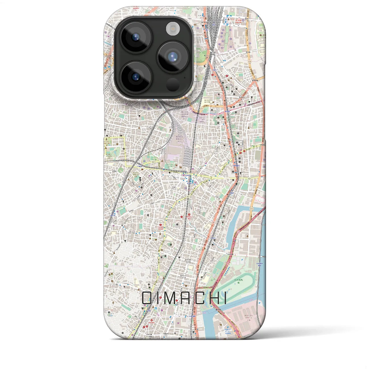 【大井町(東京都)】地図柄iPhoneケース(バックカバータイプ)