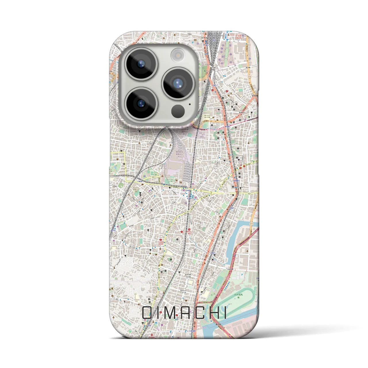【大井町(東京都)】地図柄iPhoneケース(バックカバータイプ)