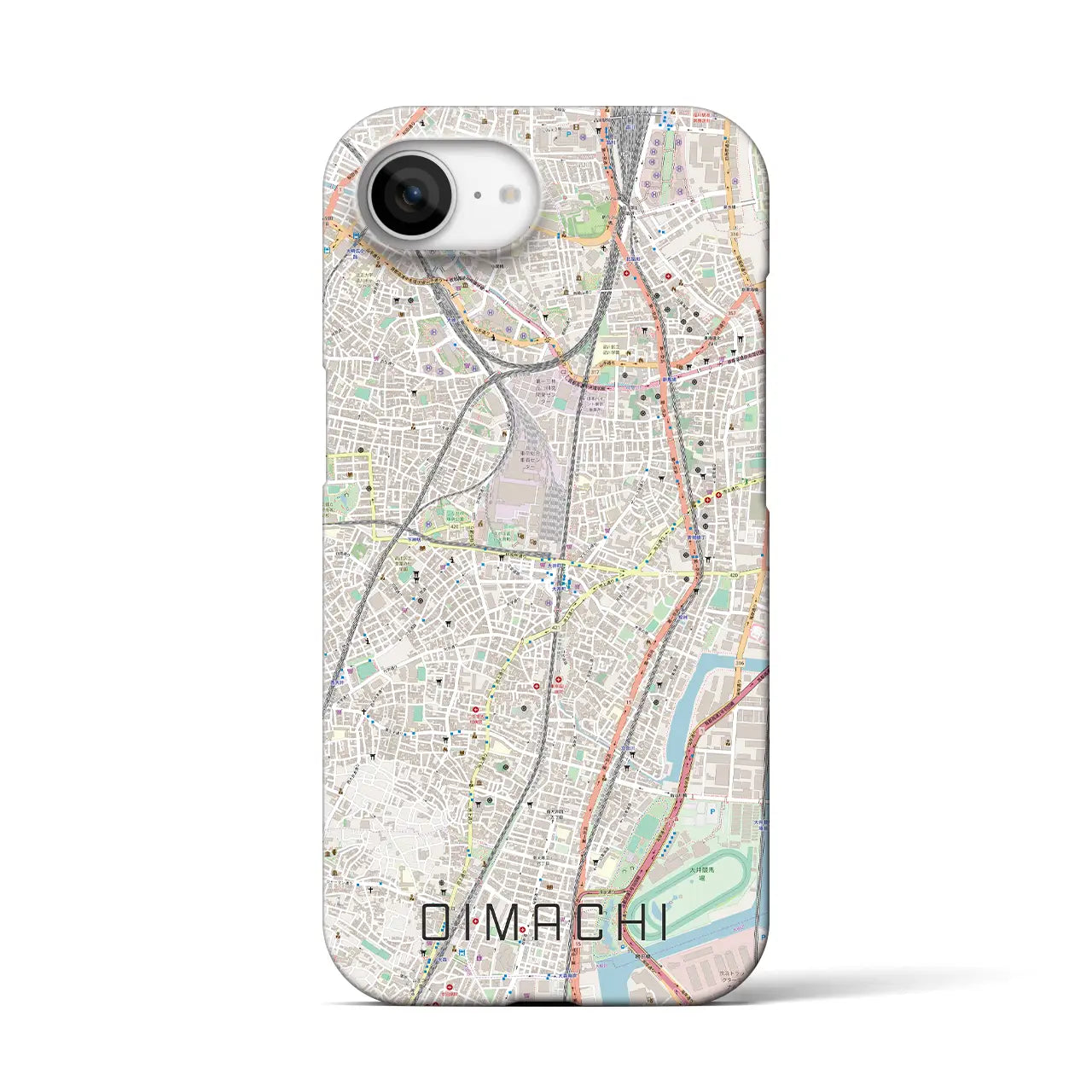 【大井町(東京都)】地図柄iPhoneケース(バックカバータイプ)