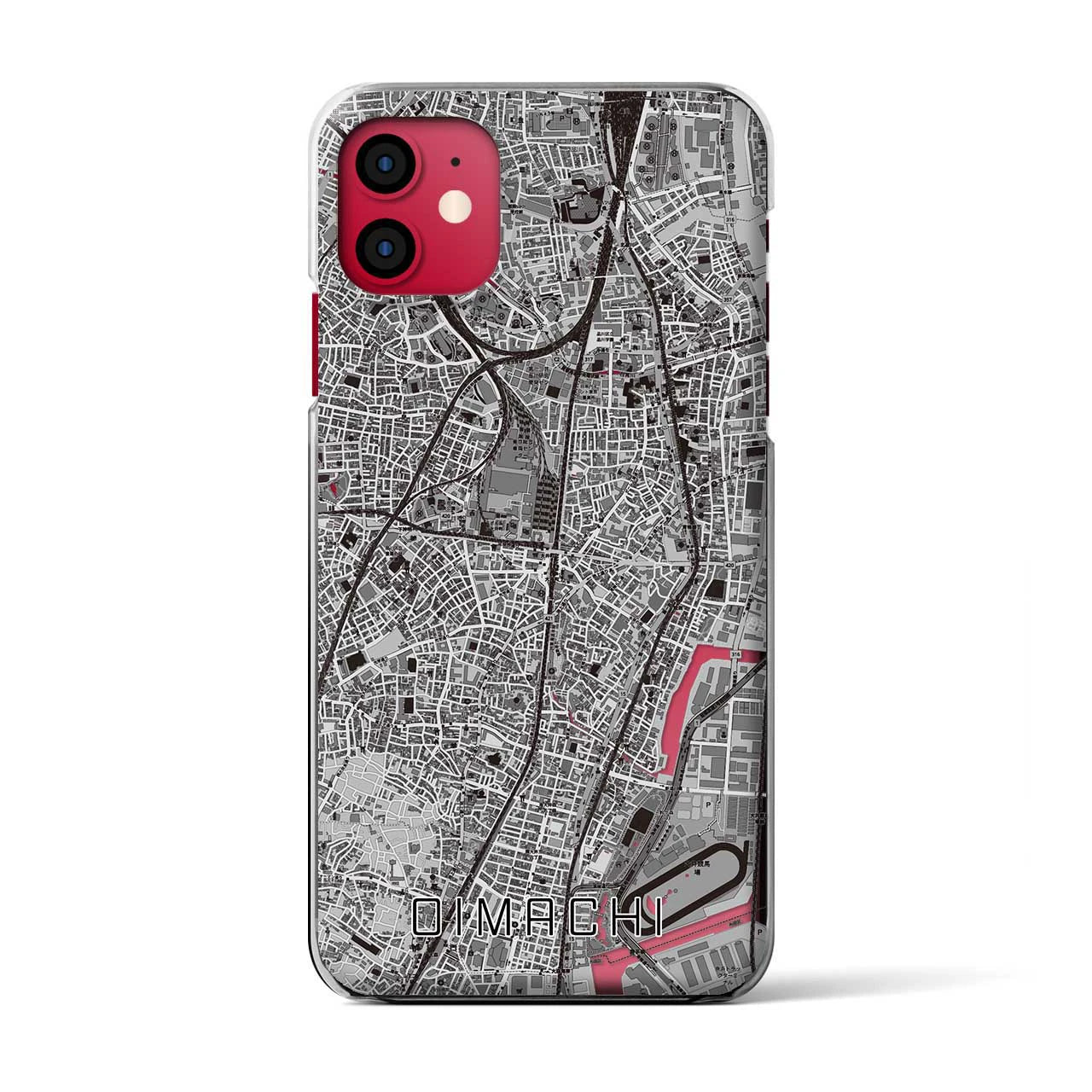 【大井町(東京都)】地図柄iPhoneケース(クリアタイプ)