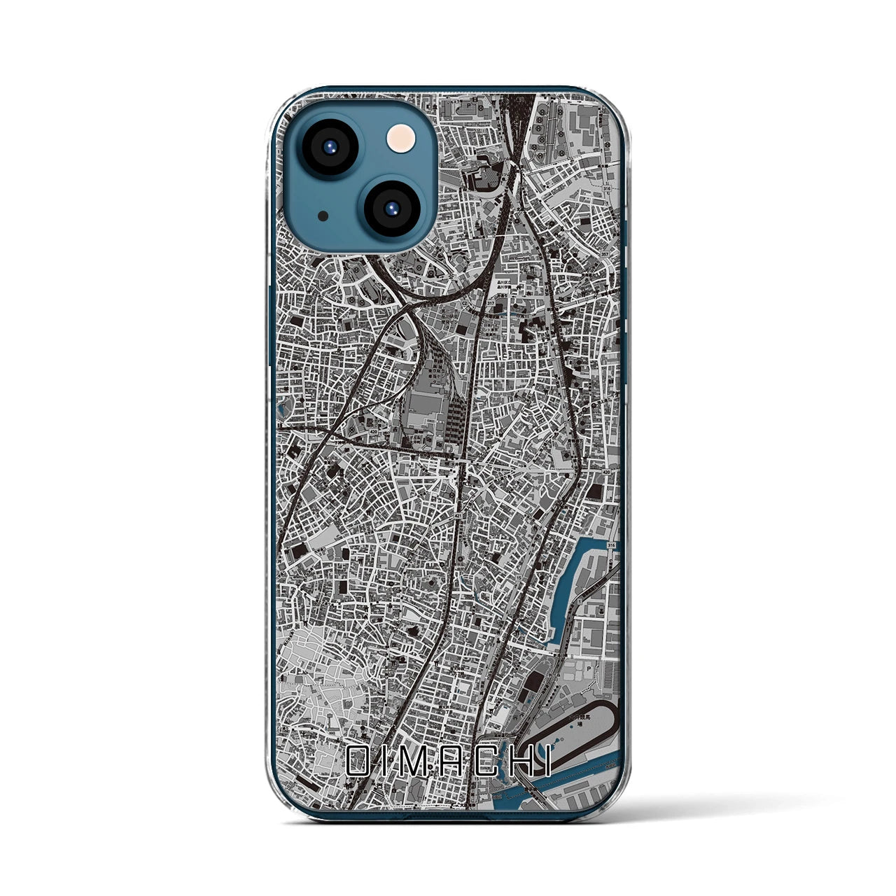 【大井町(東京都)】地図柄iPhoneケース(クリアタイプ)