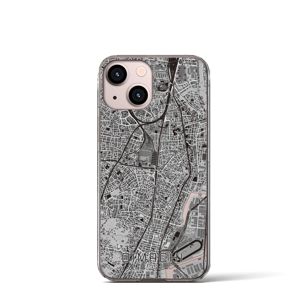 【大井町(東京都)】地図柄iPhoneケース(クリアタイプ)