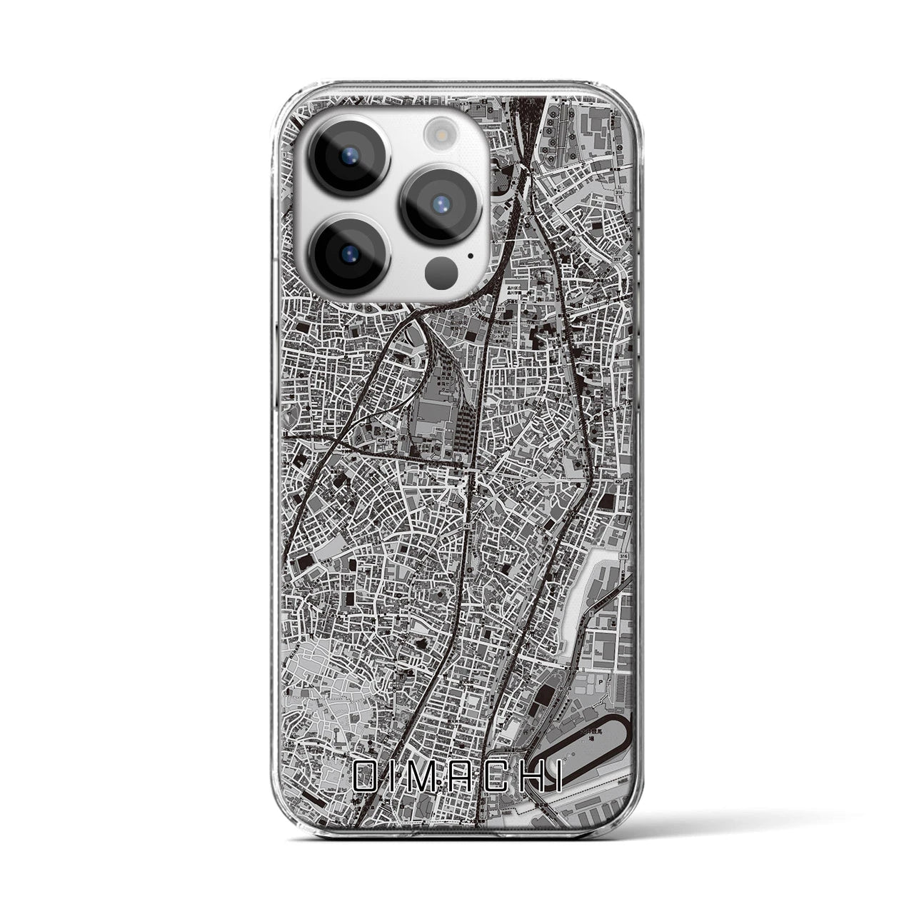 【大井町(東京都)】地図柄iPhoneケース(クリアタイプ)