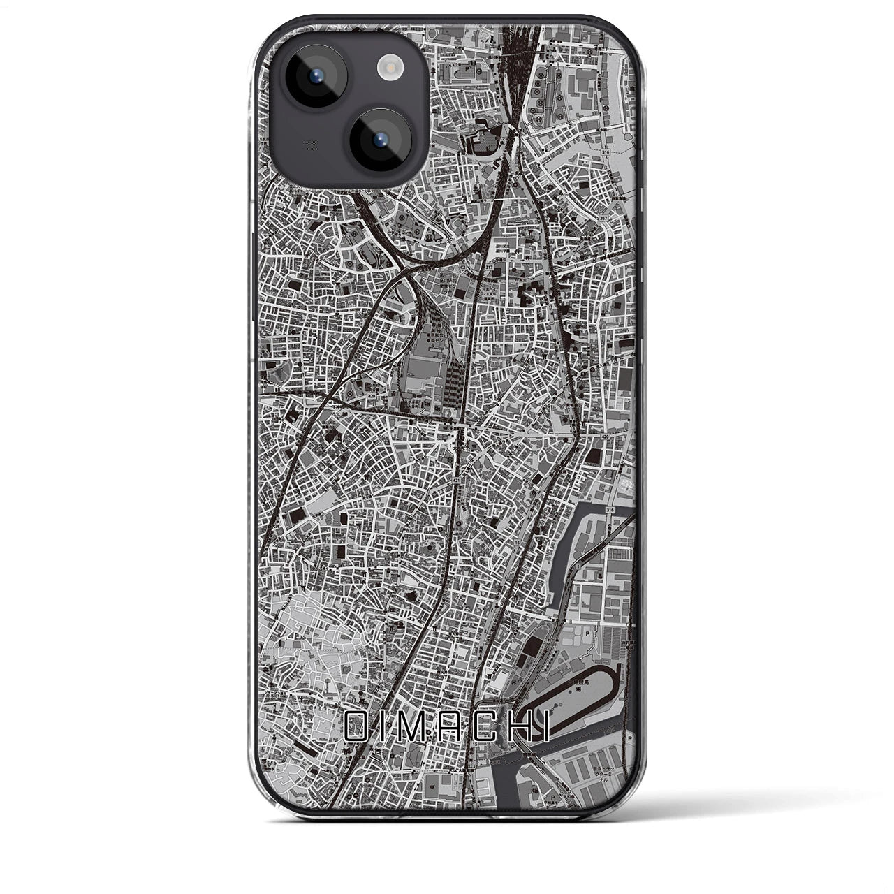 【大井町(東京都)】地図柄iPhoneケース(クリアタイプ)