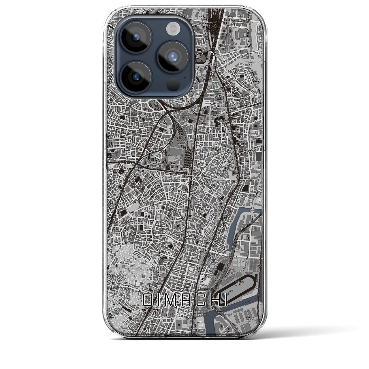 【大井町(東京都)】地図柄iPhoneケース(クリアタイプ)