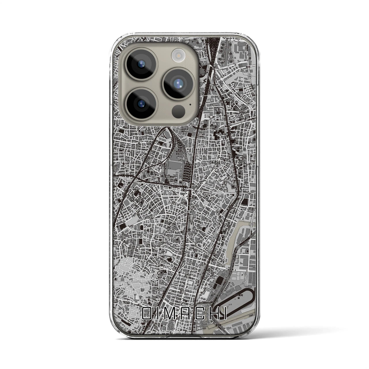 【大井町(東京都)】地図柄iPhoneケース(クリアタイプ)