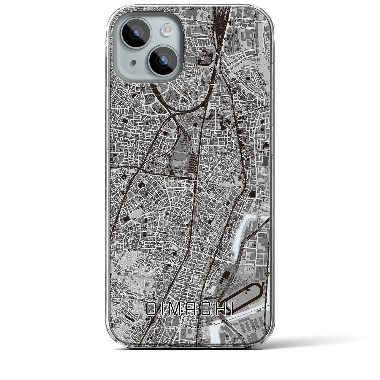 【大井町(東京都)】地図柄iPhoneケース(クリアタイプ)