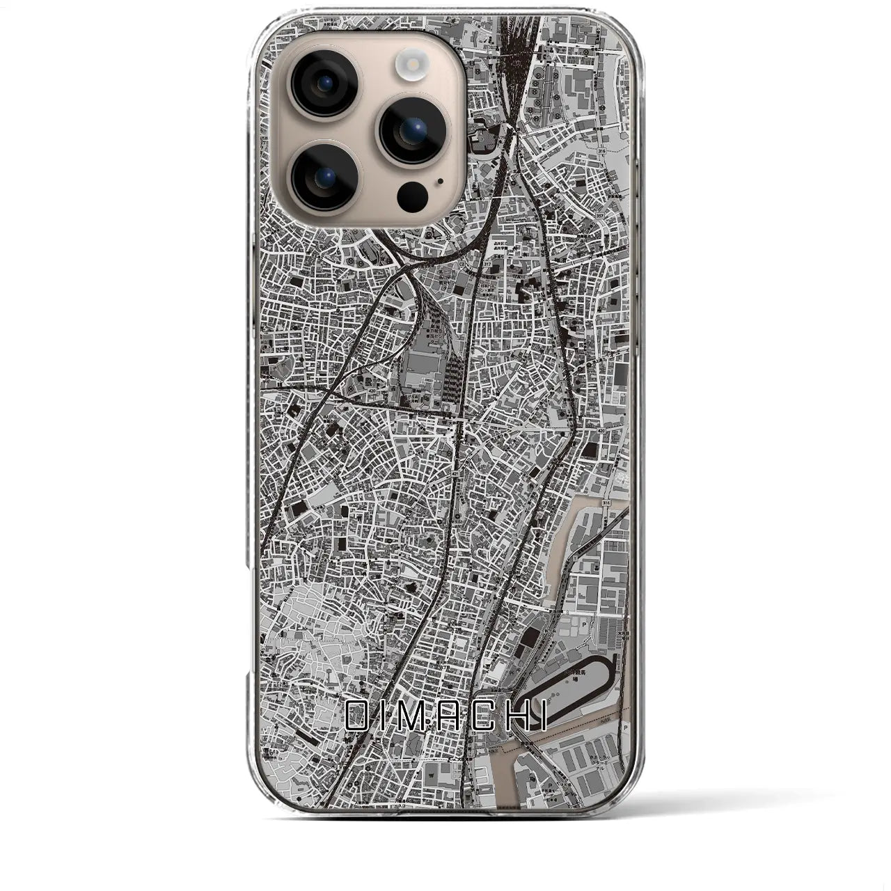 【大井町(東京都)】地図柄iPhoneケース(クリアタイプ)