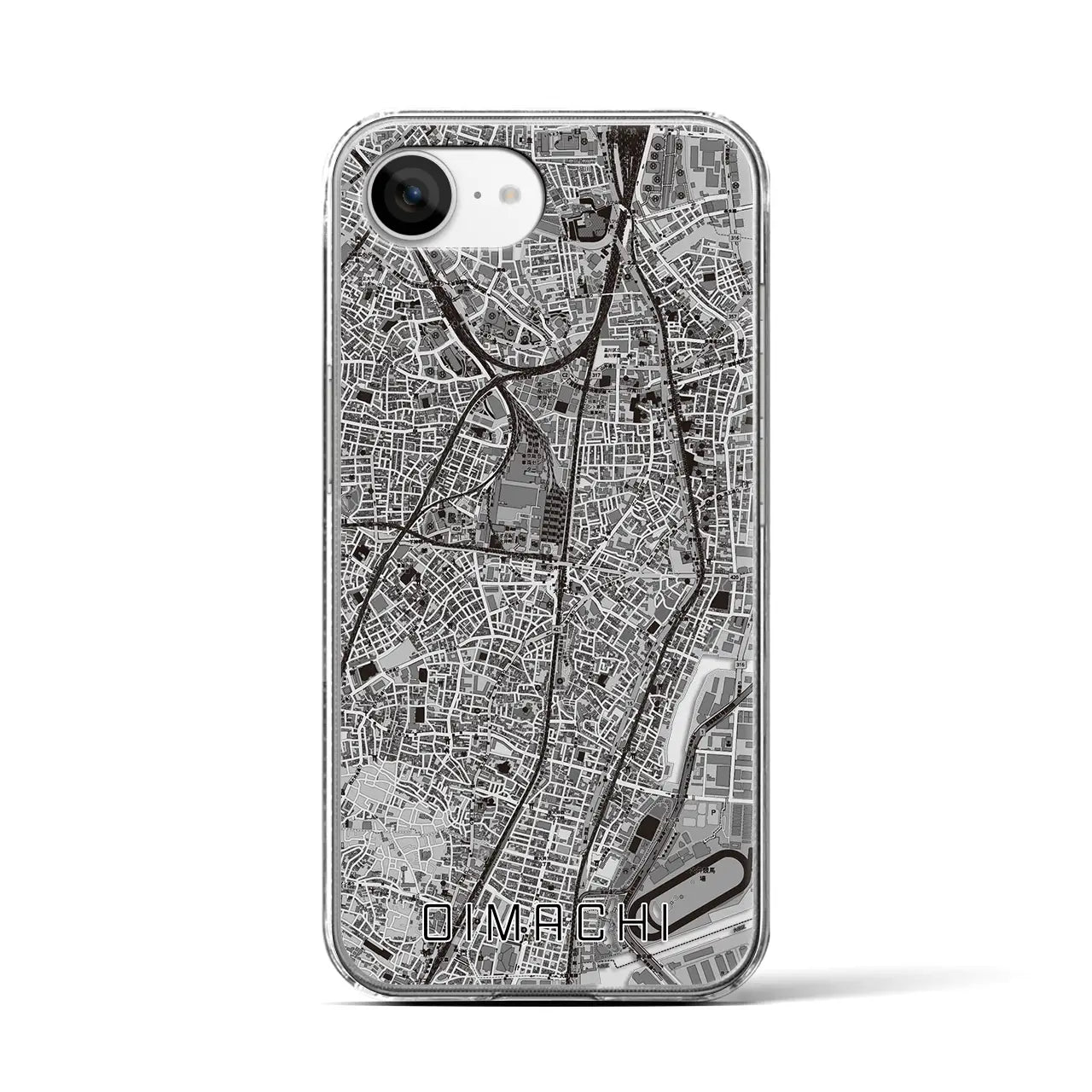 【大井町(東京都)】地図柄iPhoneケース(クリアタイプ)