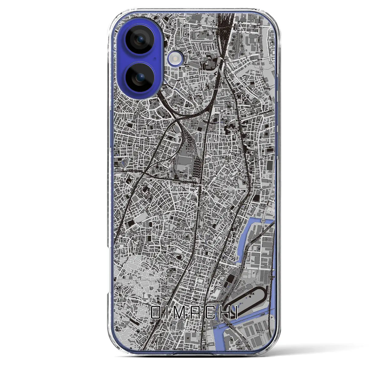 【大井町(東京都)】地図柄iPhoneケース(クリアタイプ)