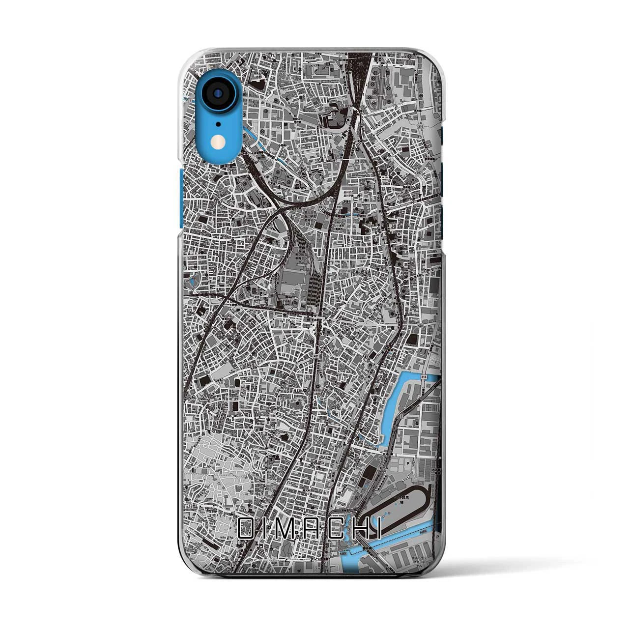 【大井町(東京都)】地図柄iPhoneケース(クリアタイプ)