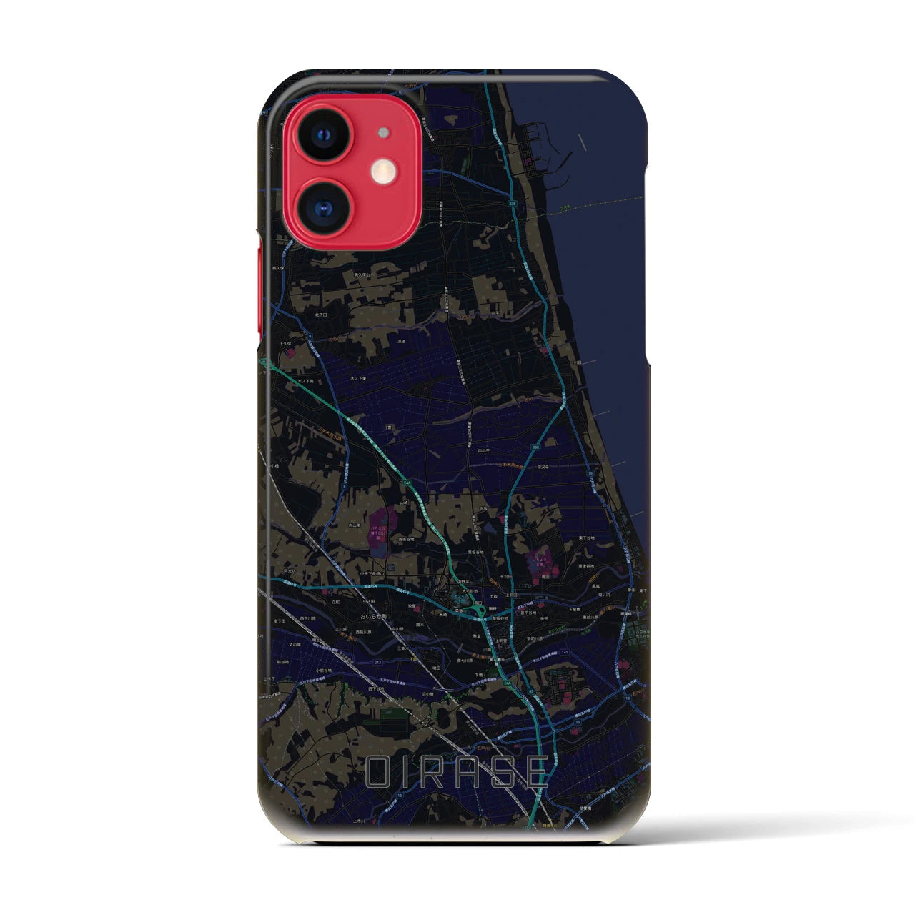 【おいらせ(青森県)】地図柄iPhoneケース(バックカバータイプ)