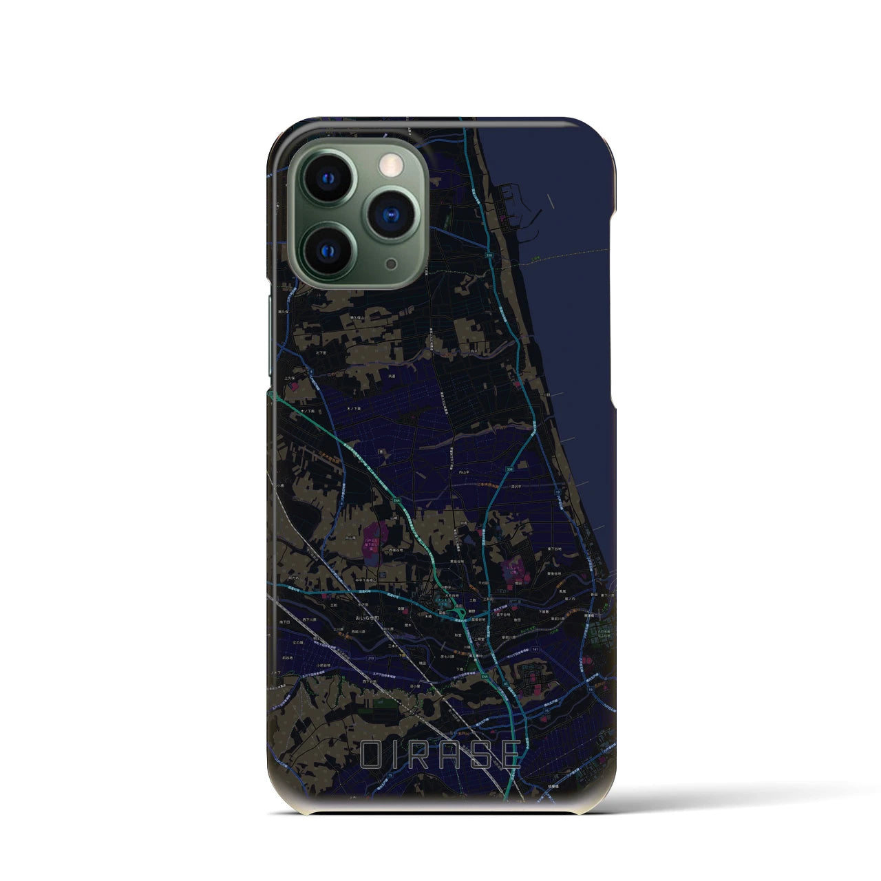 【おいらせ(青森県)】地図柄iPhoneケース(バックカバータイプ)