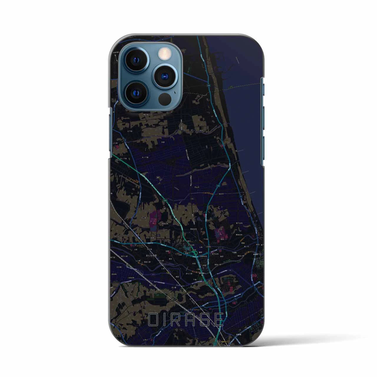 【おいらせ(青森県)】地図柄iPhoneケース(バックカバータイプ)