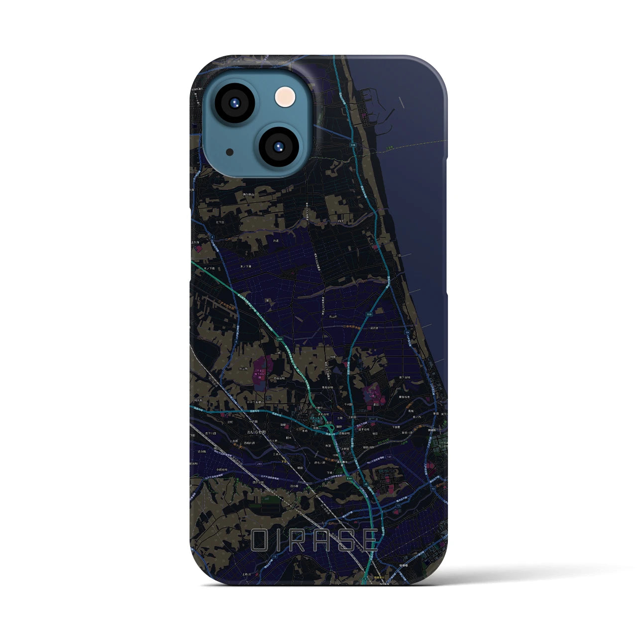 【おいらせ(青森県)】地図柄iPhoneケース(バックカバータイプ)