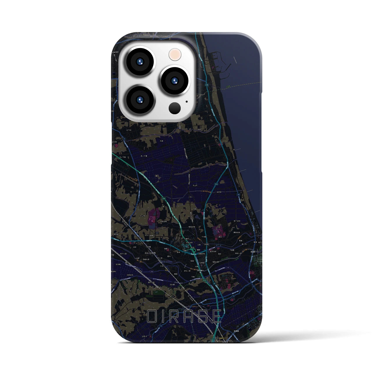 【おいらせ(青森県)】地図柄iPhoneケース(バックカバータイプ)