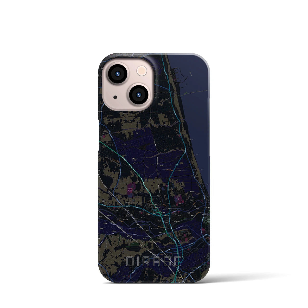 【おいらせ(青森県)】地図柄iPhoneケース(バックカバータイプ)