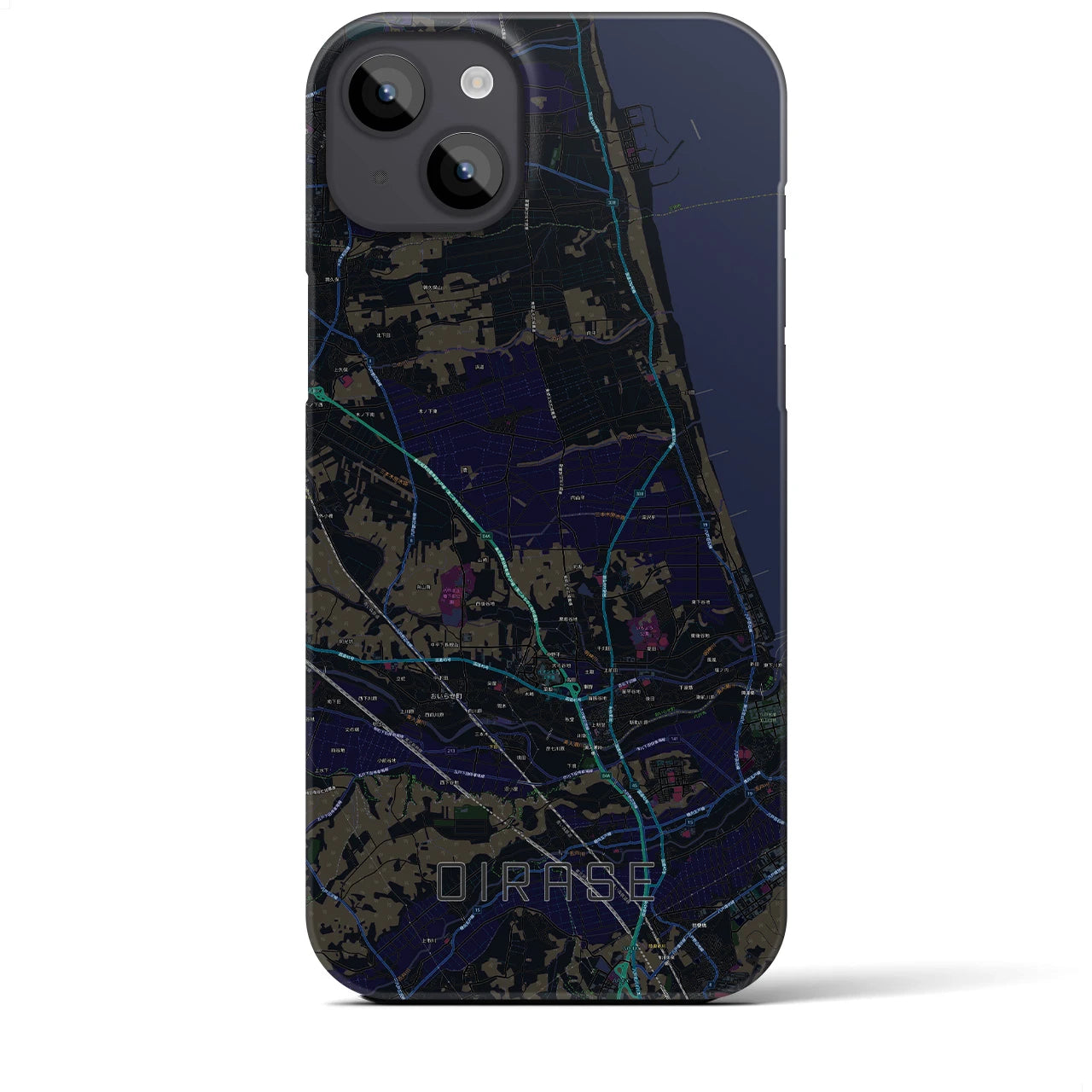 【おいらせ(青森県)】地図柄iPhoneケース(バックカバータイプ)