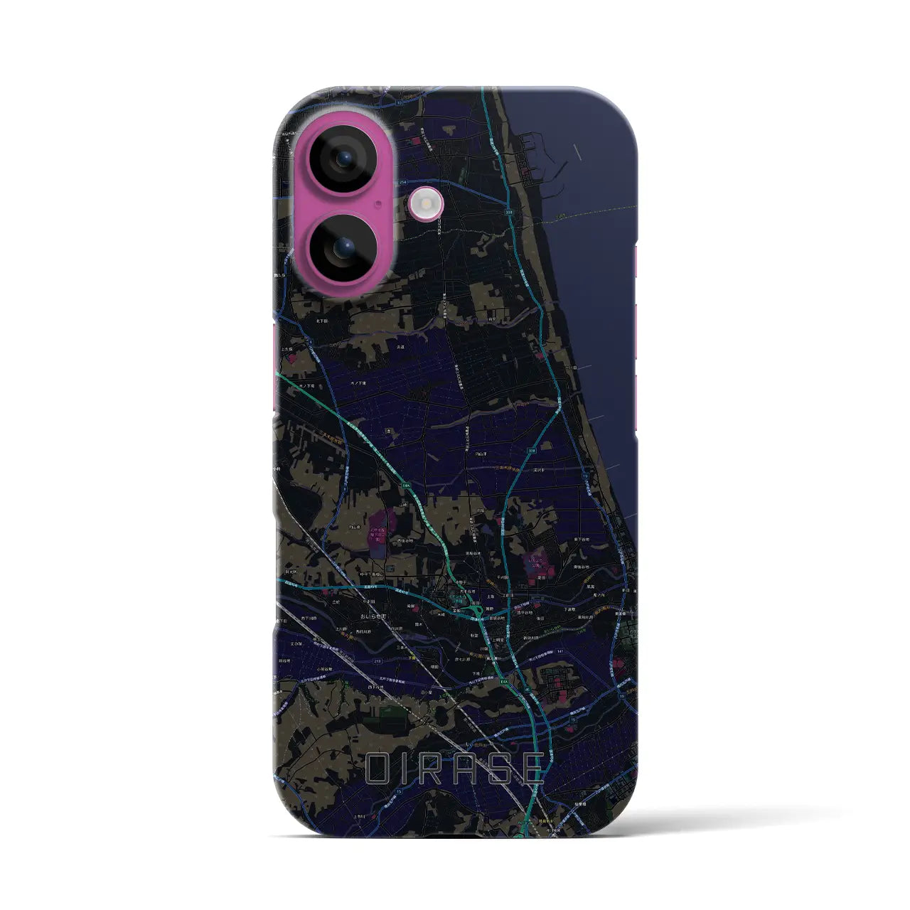 【おいらせ(青森県)】地図柄iPhoneケース(バックカバータイプ)