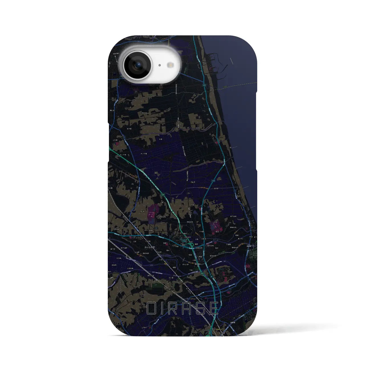 【おいらせ(青森県)】地図柄iPhoneケース(バックカバータイプ)