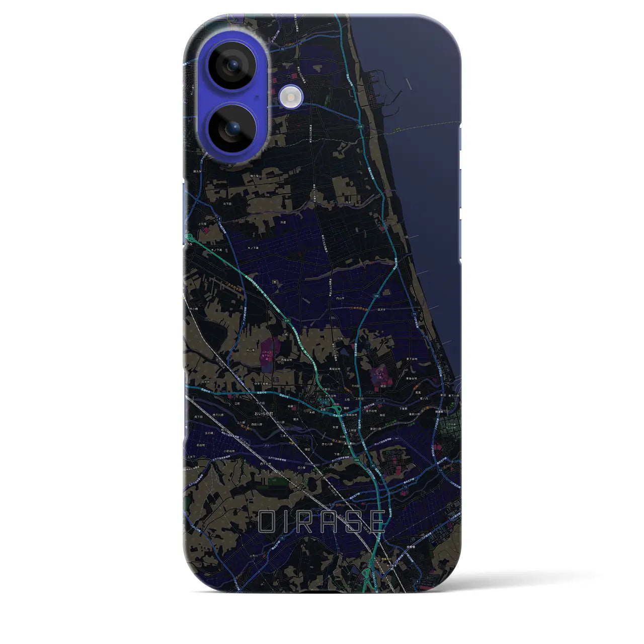 【おいらせ(青森県)】地図柄iPhoneケース(バックカバータイプ)