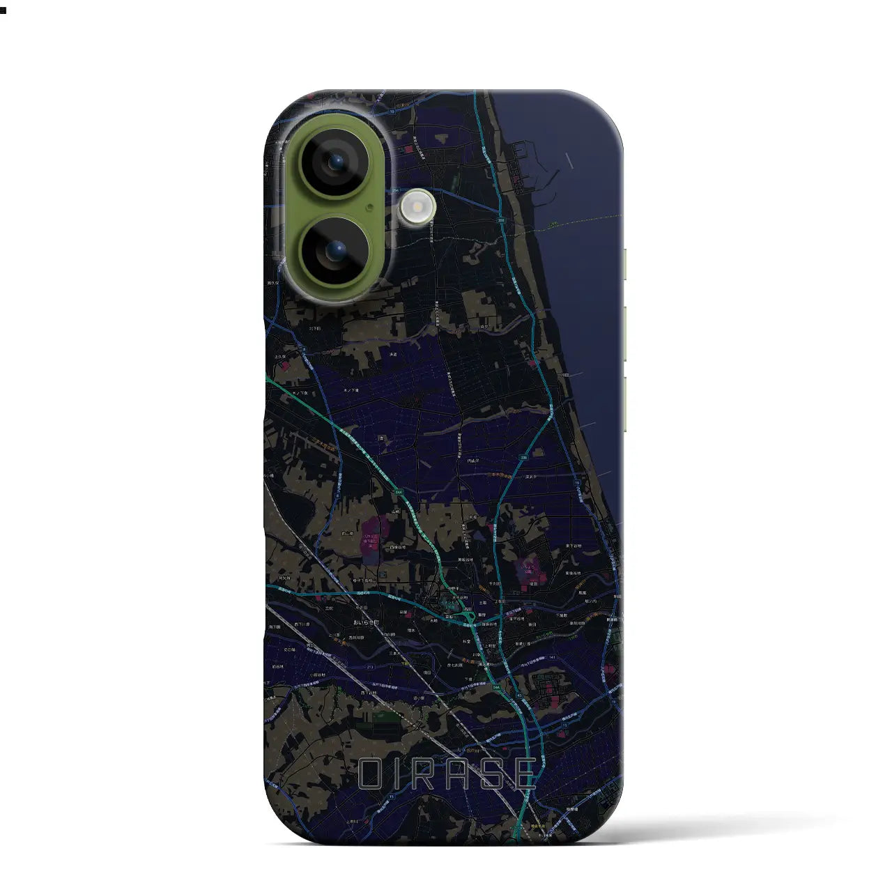 【おいらせ(青森県)】地図柄iPhoneケース(バックカバータイプ)