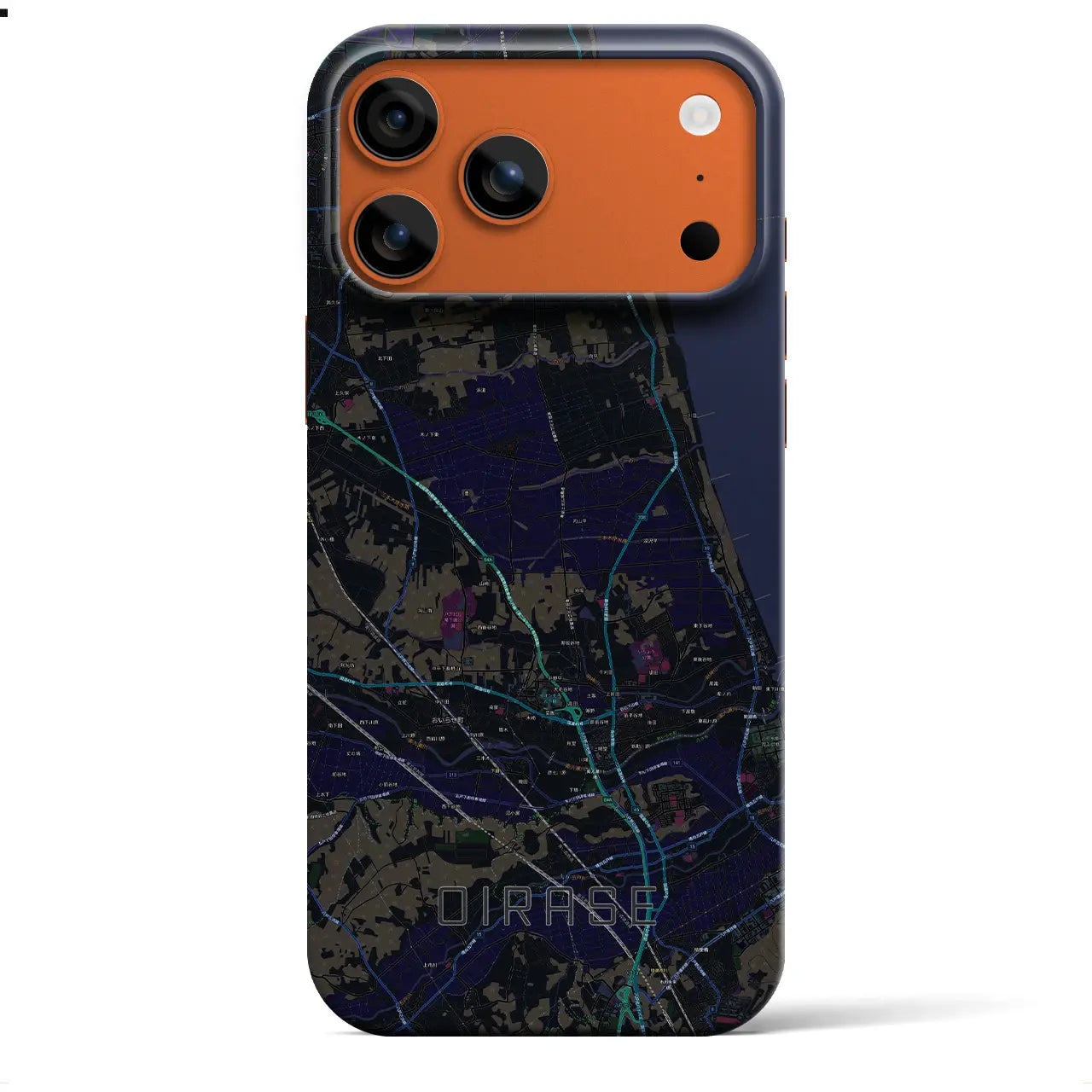 【おいらせ(青森県)】地図柄iPhoneケース(バックカバータイプ)