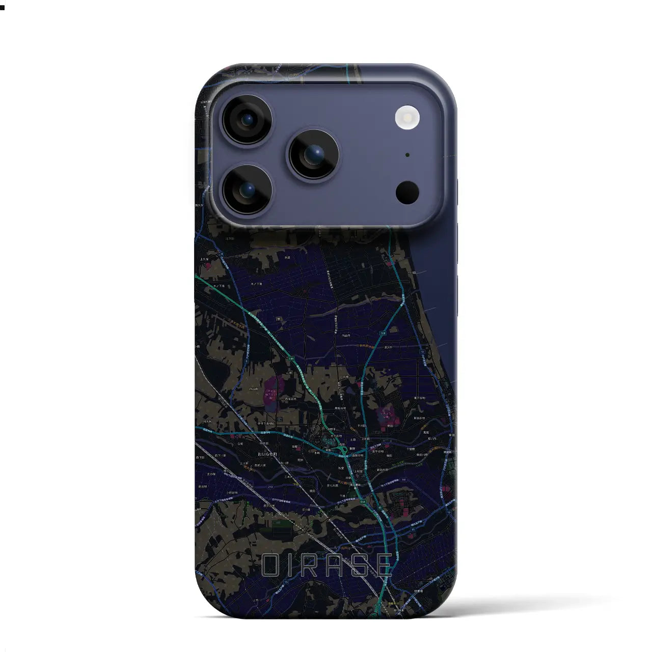 【おいらせ(青森県)】地図柄iPhoneケース(バックカバータイプ)