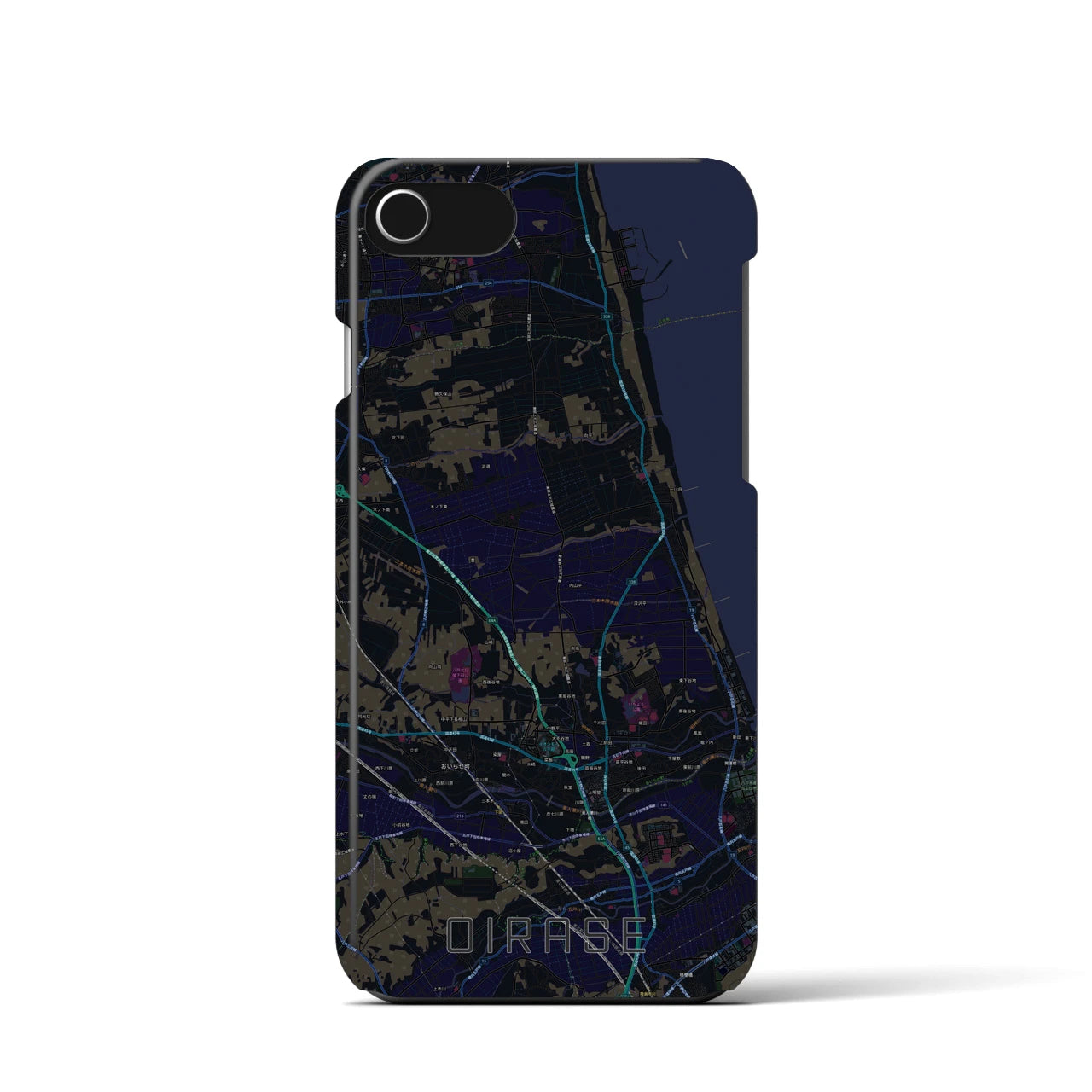 【おいらせ(青森県)】地図柄iPhoneケース(バックカバータイプ)