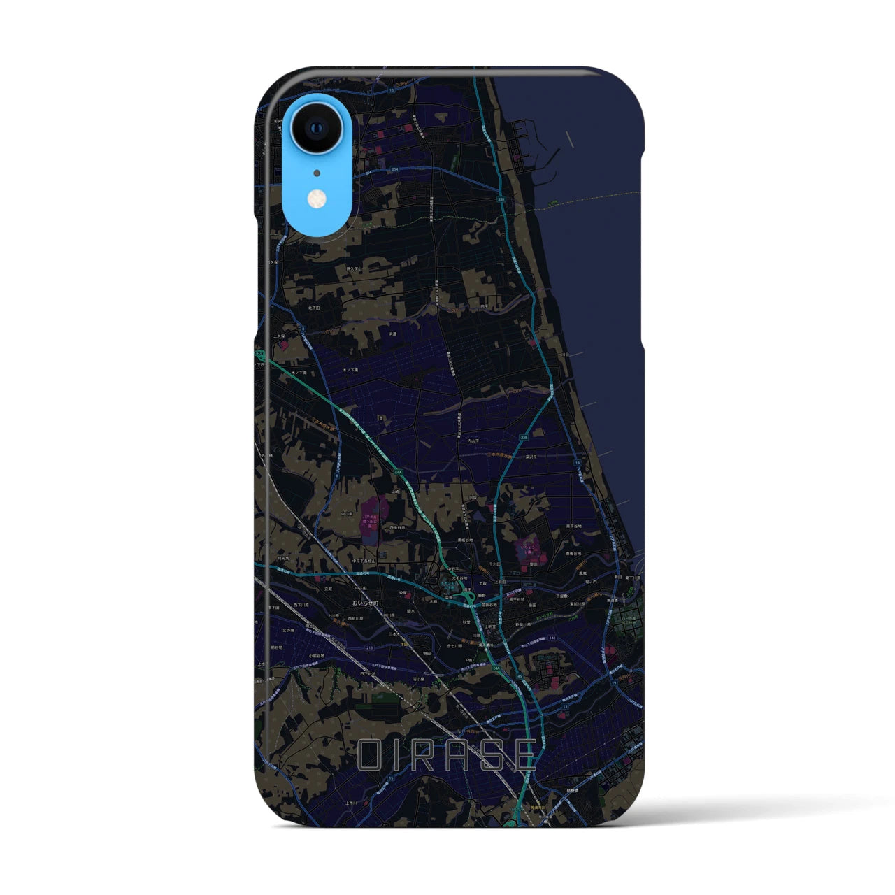 【おいらせ(青森県)】地図柄iPhoneケース(バックカバータイプ)