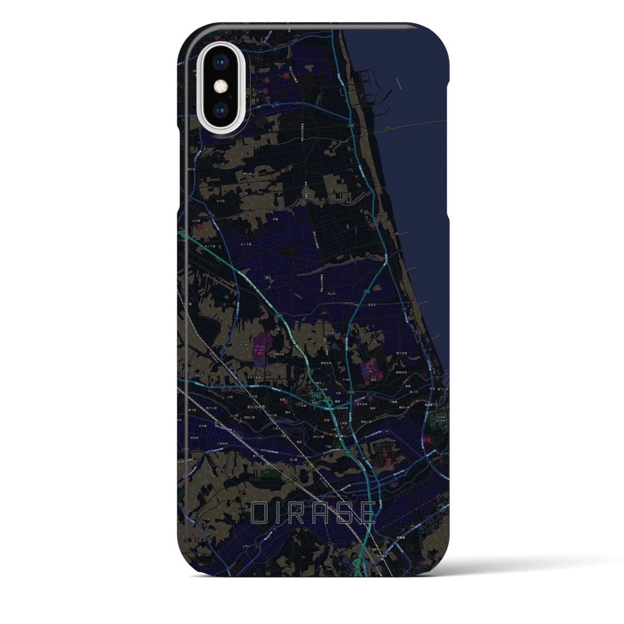 【おいらせ(青森県)】地図柄iPhoneケース(バックカバータイプ)