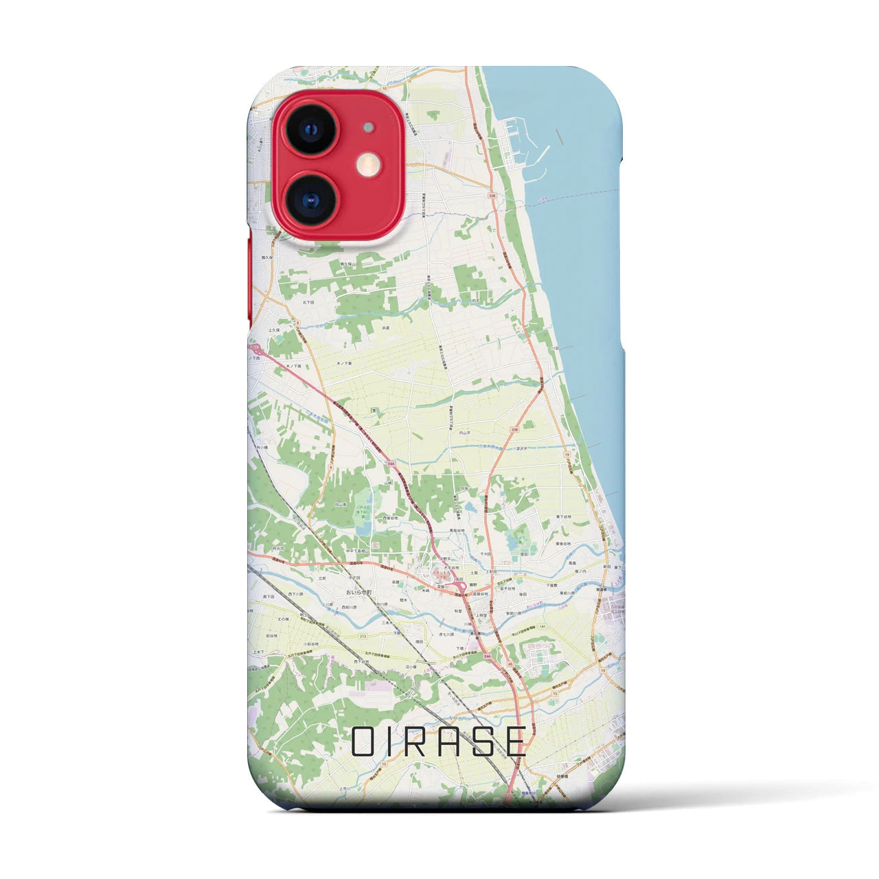 【おいらせ(青森県)】地図柄iPhoneケース(バックカバータイプ)