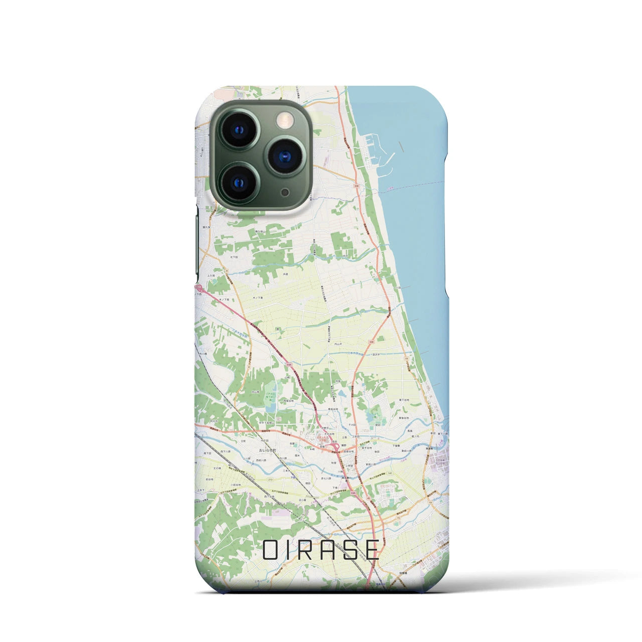【おいらせ(青森県)】地図柄iPhoneケース(バックカバータイプ)