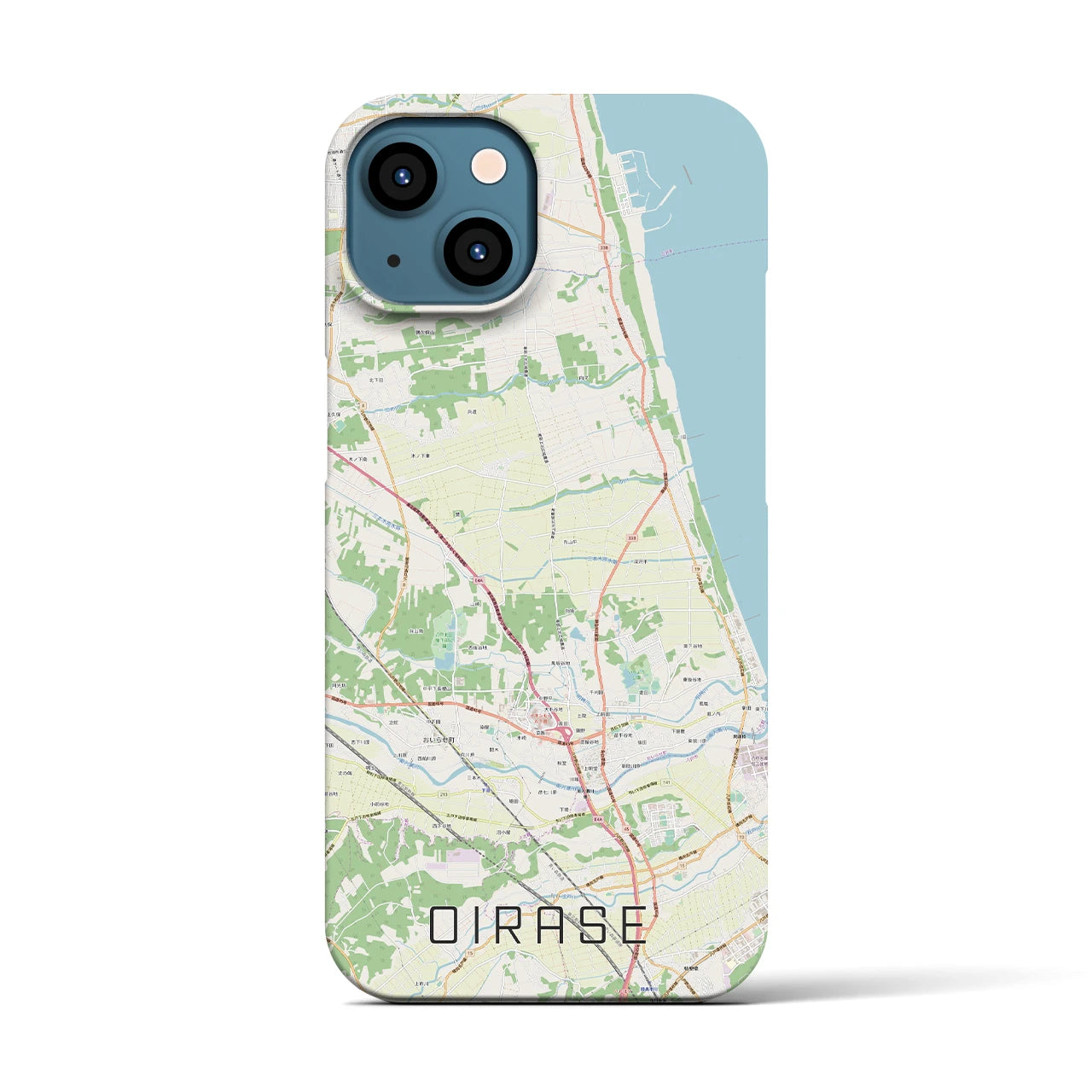【おいらせ(青森県)】地図柄iPhoneケース(バックカバータイプ)