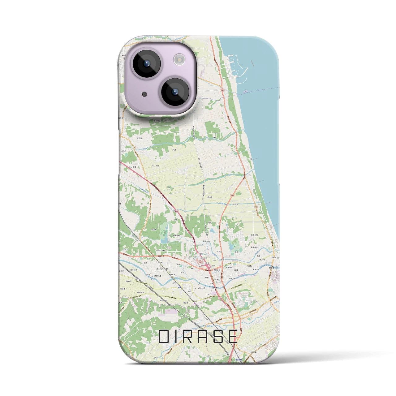 【おいらせ(青森県)】地図柄iPhoneケース(バックカバータイプ)