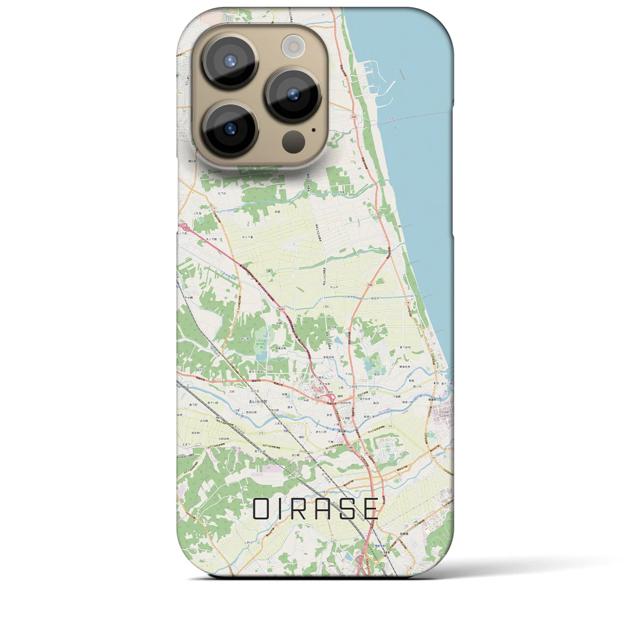 【おいらせ(青森県)】地図柄iPhoneケース(バックカバータイプ)