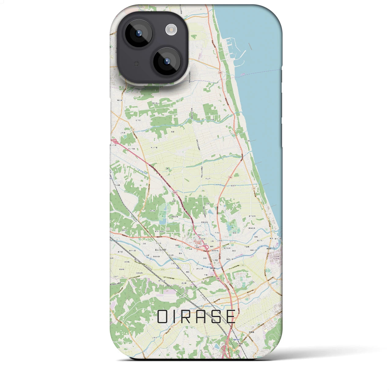 【おいらせ(青森県)】地図柄iPhoneケース(バックカバータイプ)