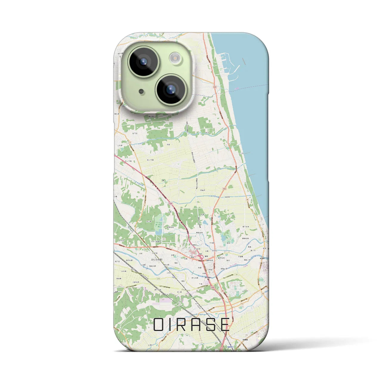 【おいらせ(青森県)】地図柄iPhoneケース(バックカバータイプ)