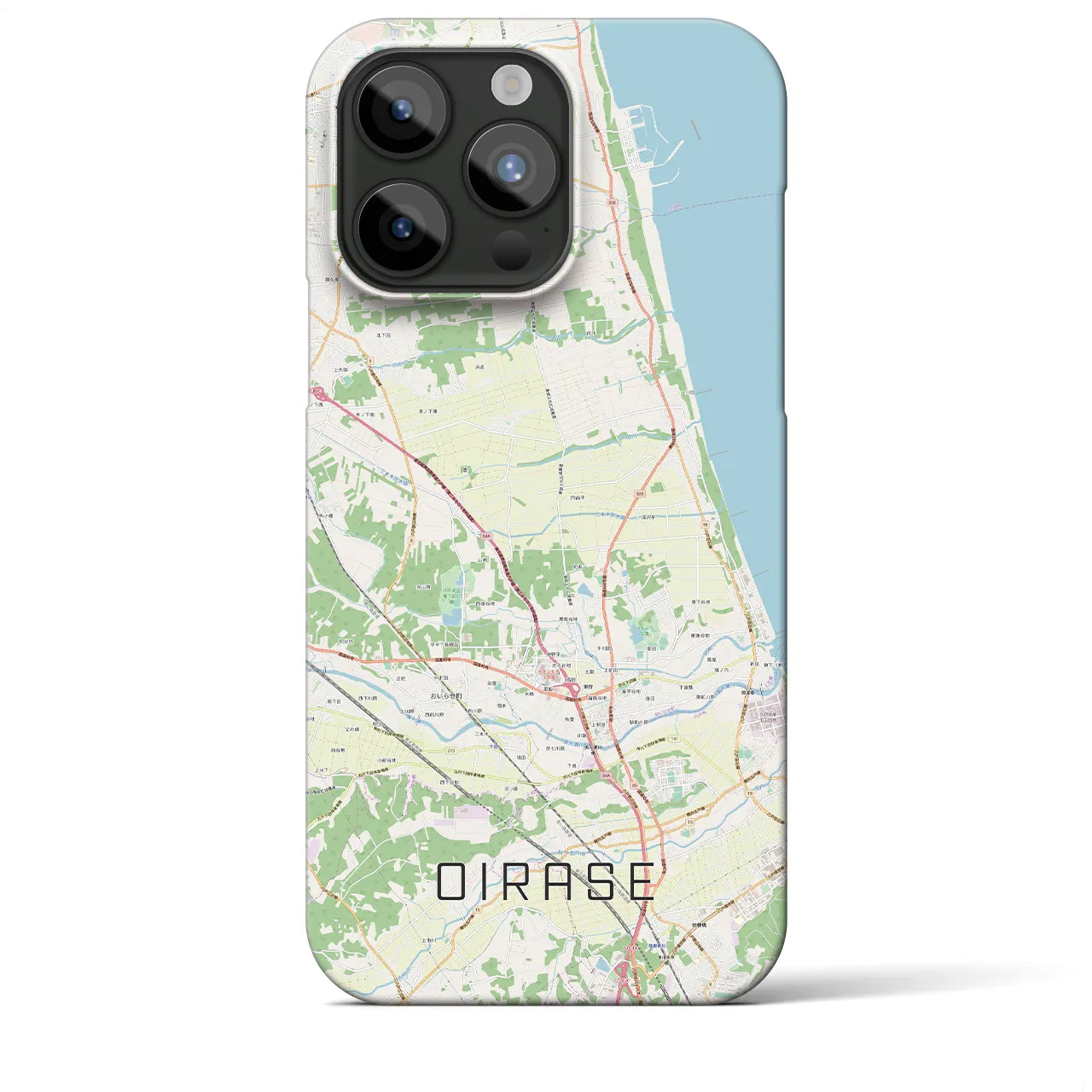 【おいらせ(青森県)】地図柄iPhoneケース(バックカバータイプ)