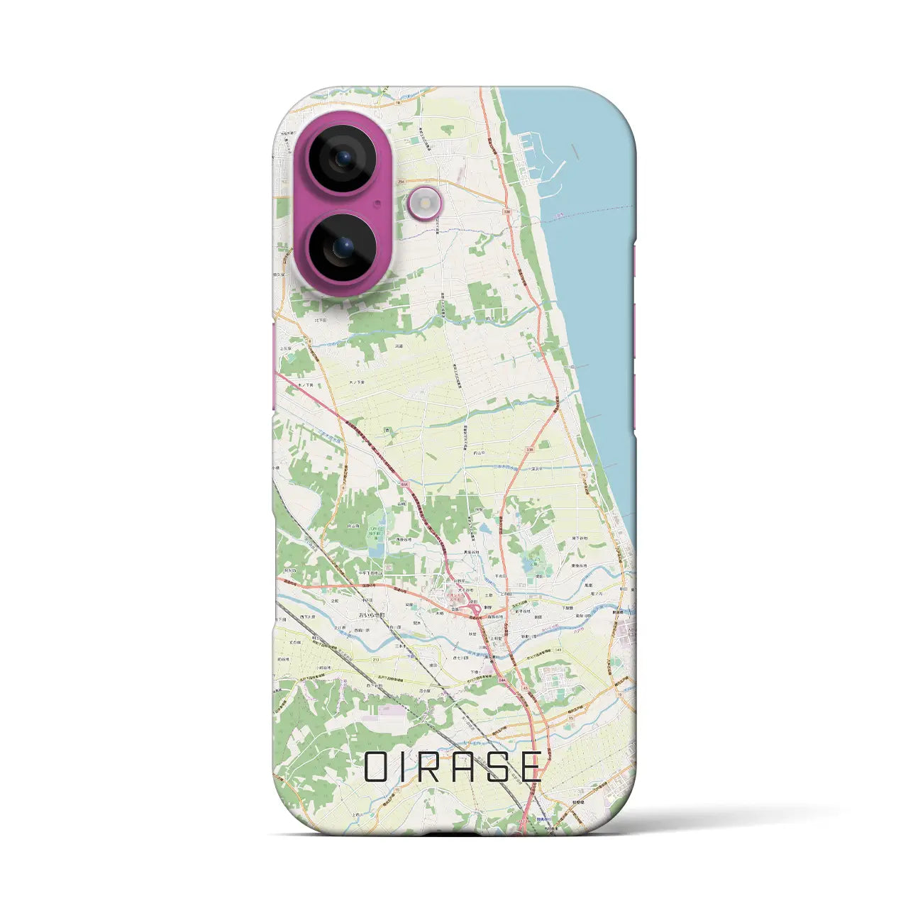 【おいらせ(青森県)】地図柄iPhoneケース(バックカバータイプ)