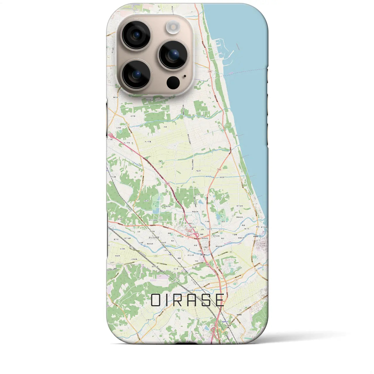 【おいらせ(青森県)】地図柄iPhoneケース(バックカバータイプ)