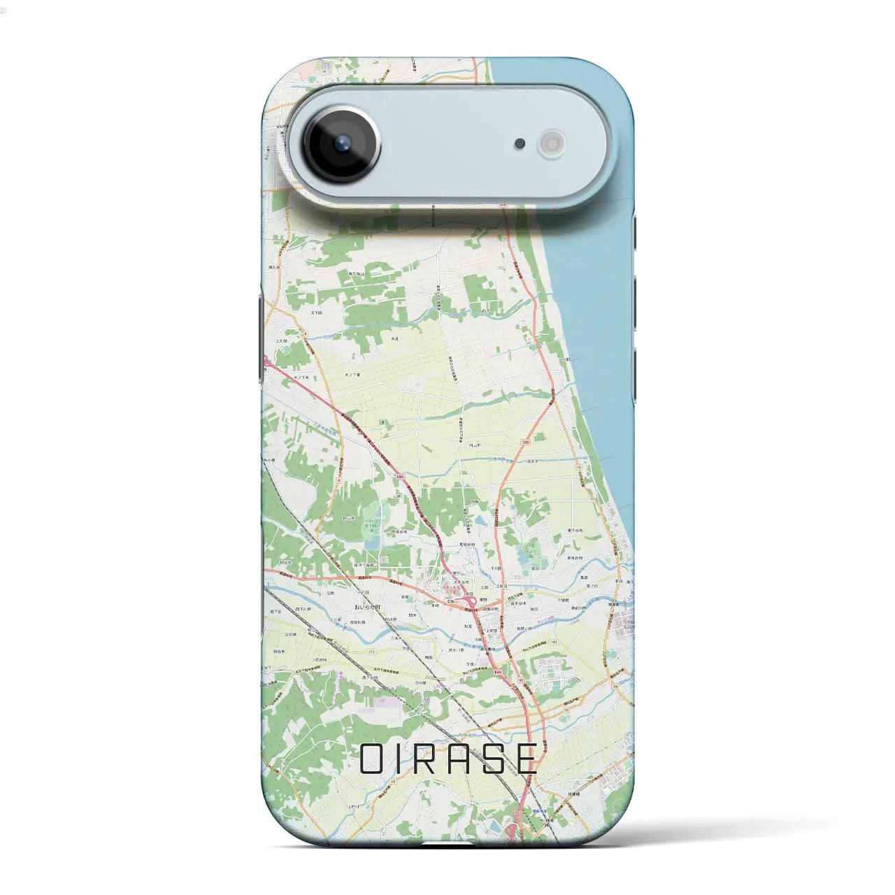 【おいらせ(青森県)】地図柄iPhoneケース(バックカバータイプ)