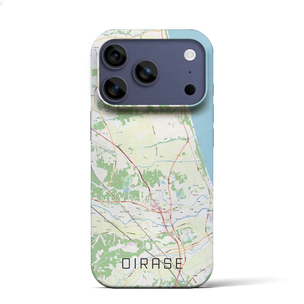 【おいらせ(青森県)】地図柄iPhoneケース(バックカバータイプ)