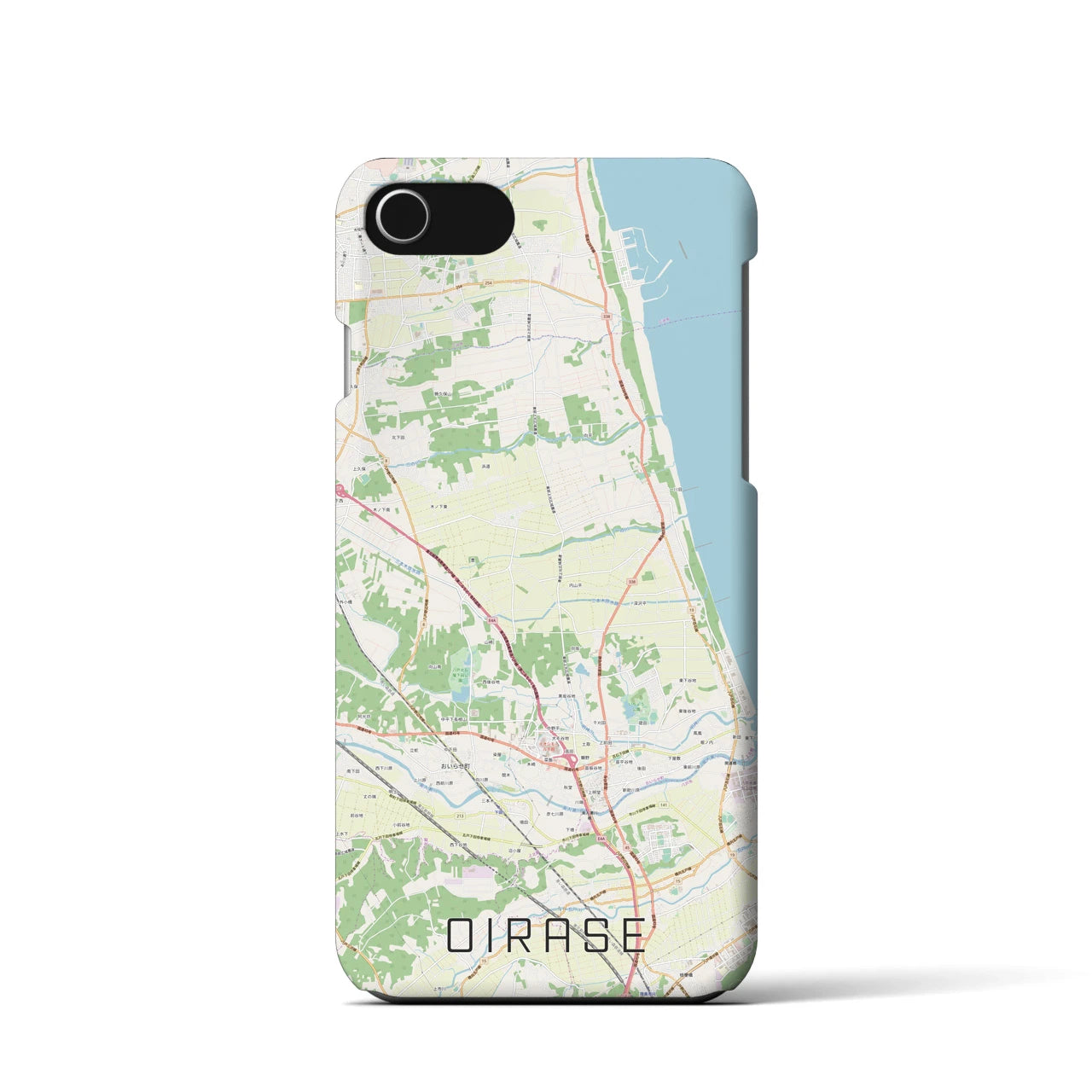 【おいらせ(青森県)】地図柄iPhoneケース(バックカバータイプ)